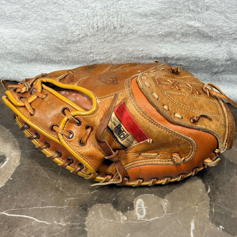 Hutch C258 Catcher's Mitt Adult OS Brown Vintage Leather Cup-Trap Baseball Glove